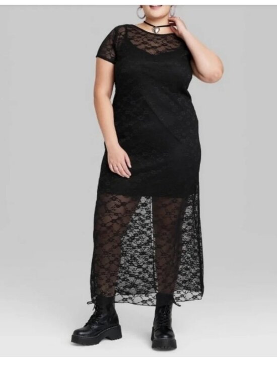 wild fable Dresses & Skirts - Black Lace Maxi Dress Size XXL Wild Fable